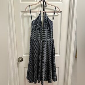 Alyn Paige Navy and White Backless Dress